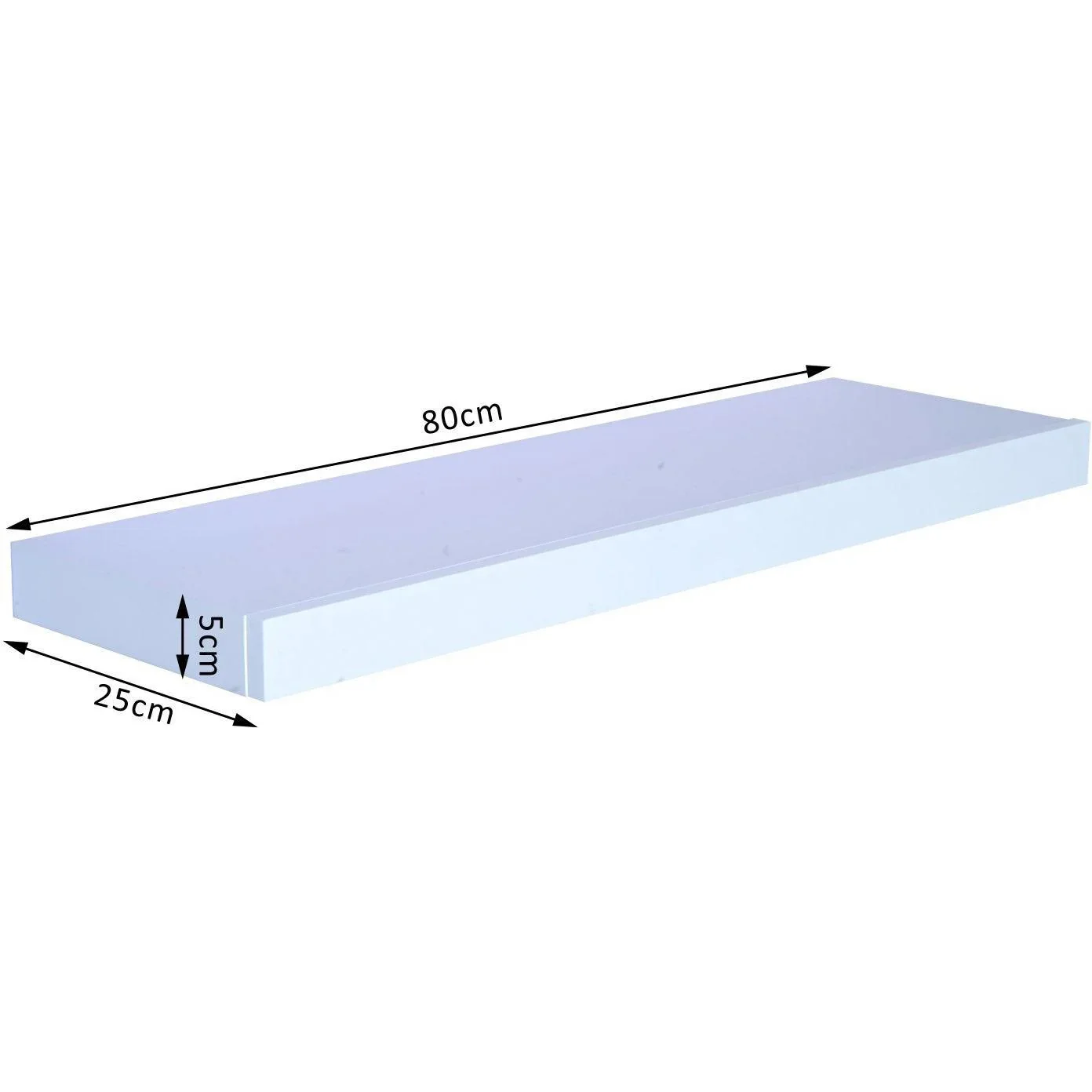 Wandregal 80x25x5cm mit Schublade Hängeregal Regal - 5
