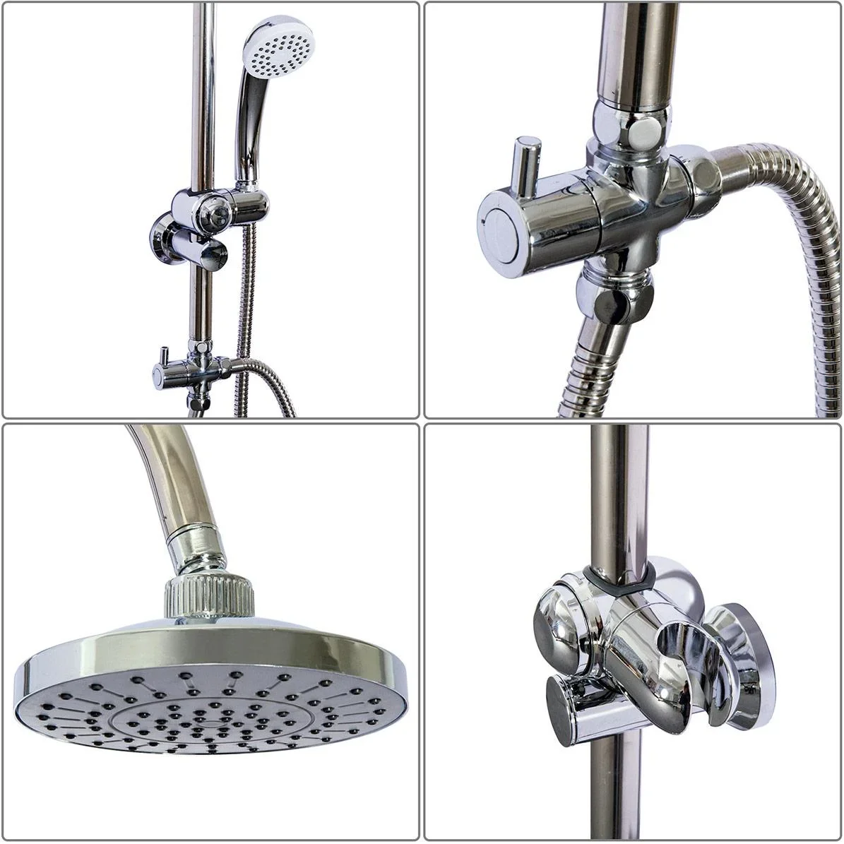 Duschsystem Duscharmatur mit Handbrause Chrom - 1