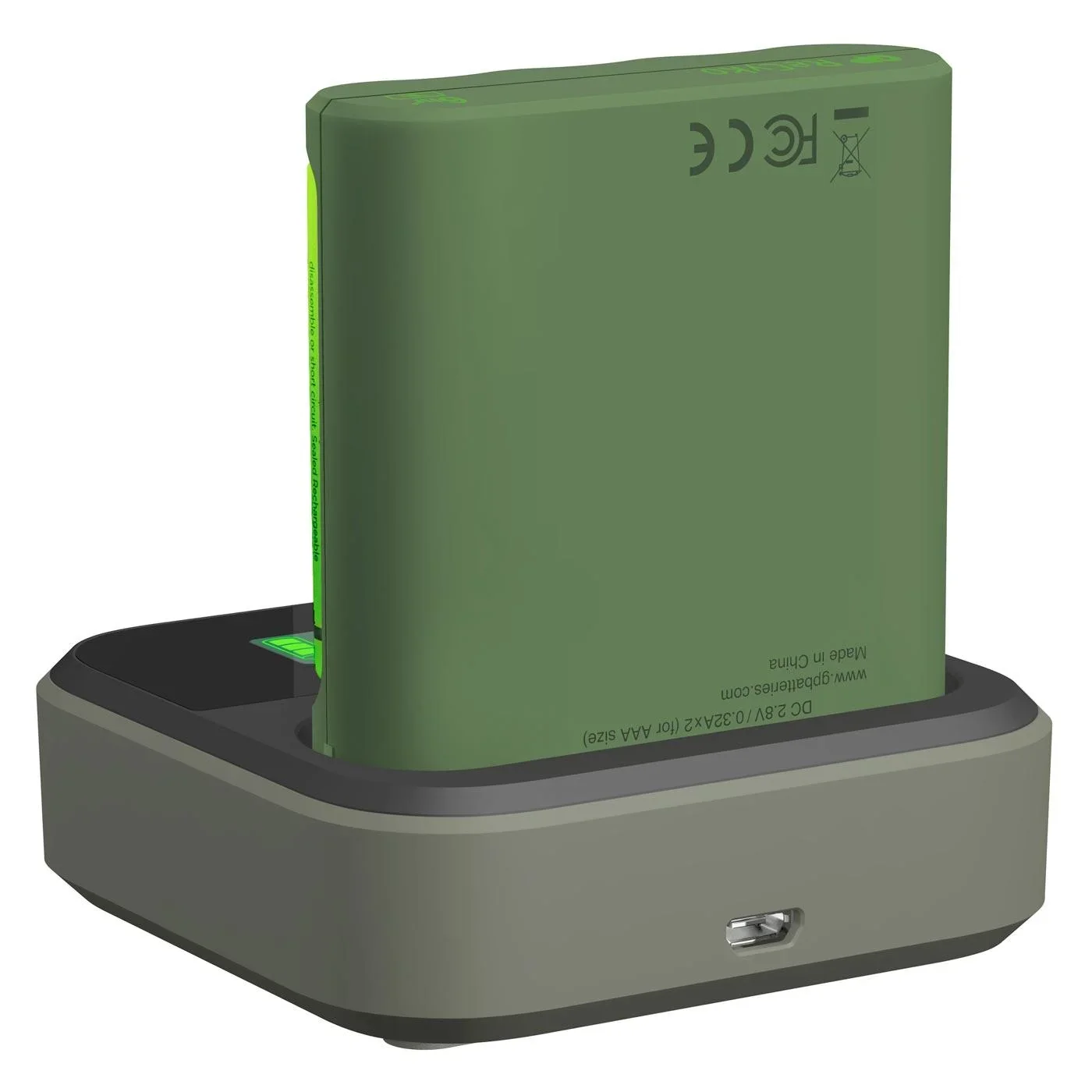 Ladegerät mit Docking Station, LCD Ladestandsanzeige für 4 AA/AAA NiMH Akkus inkl. 4 ReCyko Mignon(AA)NiMH Akkus 2100mAh - 4