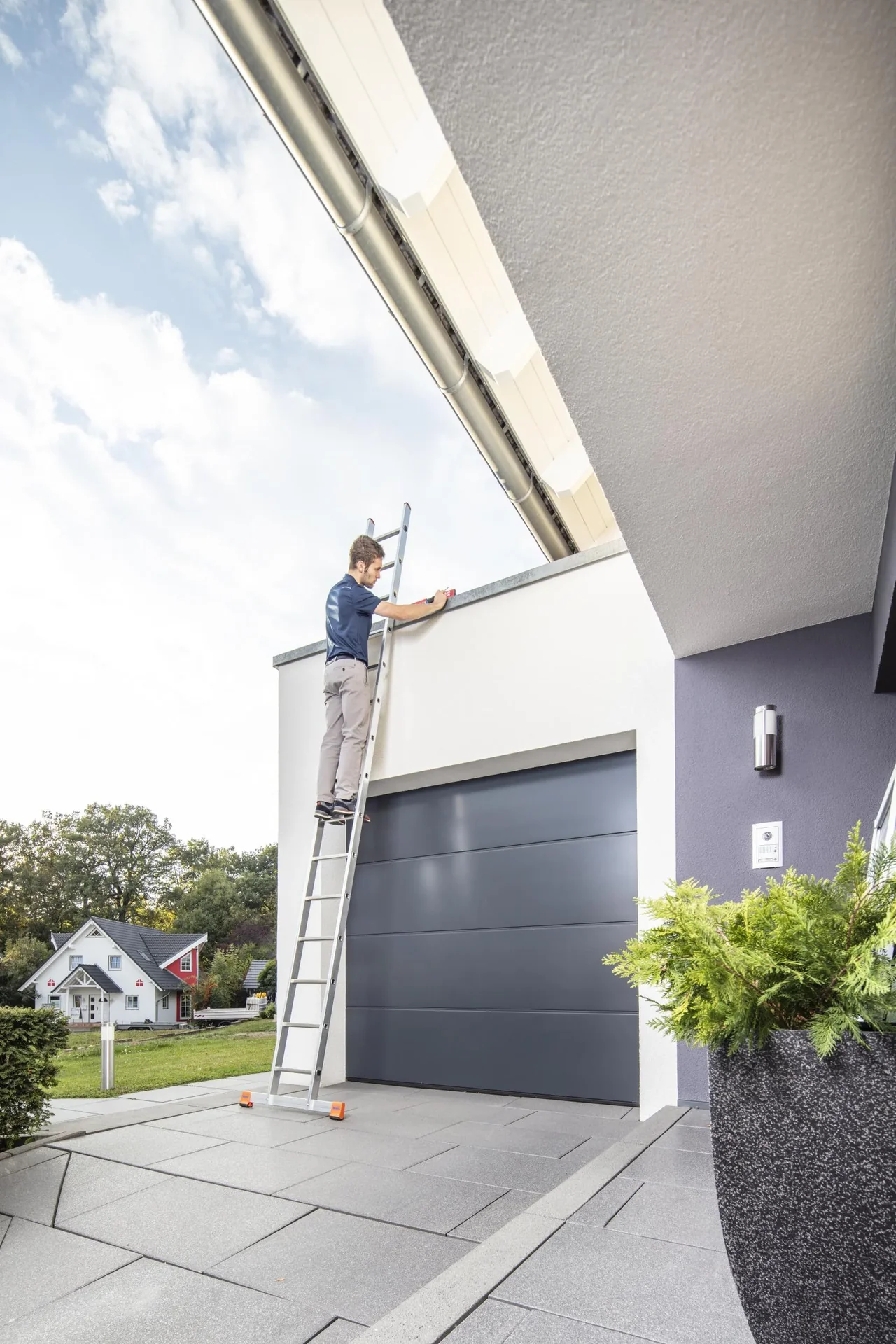 Alu Anlegeleiter mit 15 Sprossen - 0
