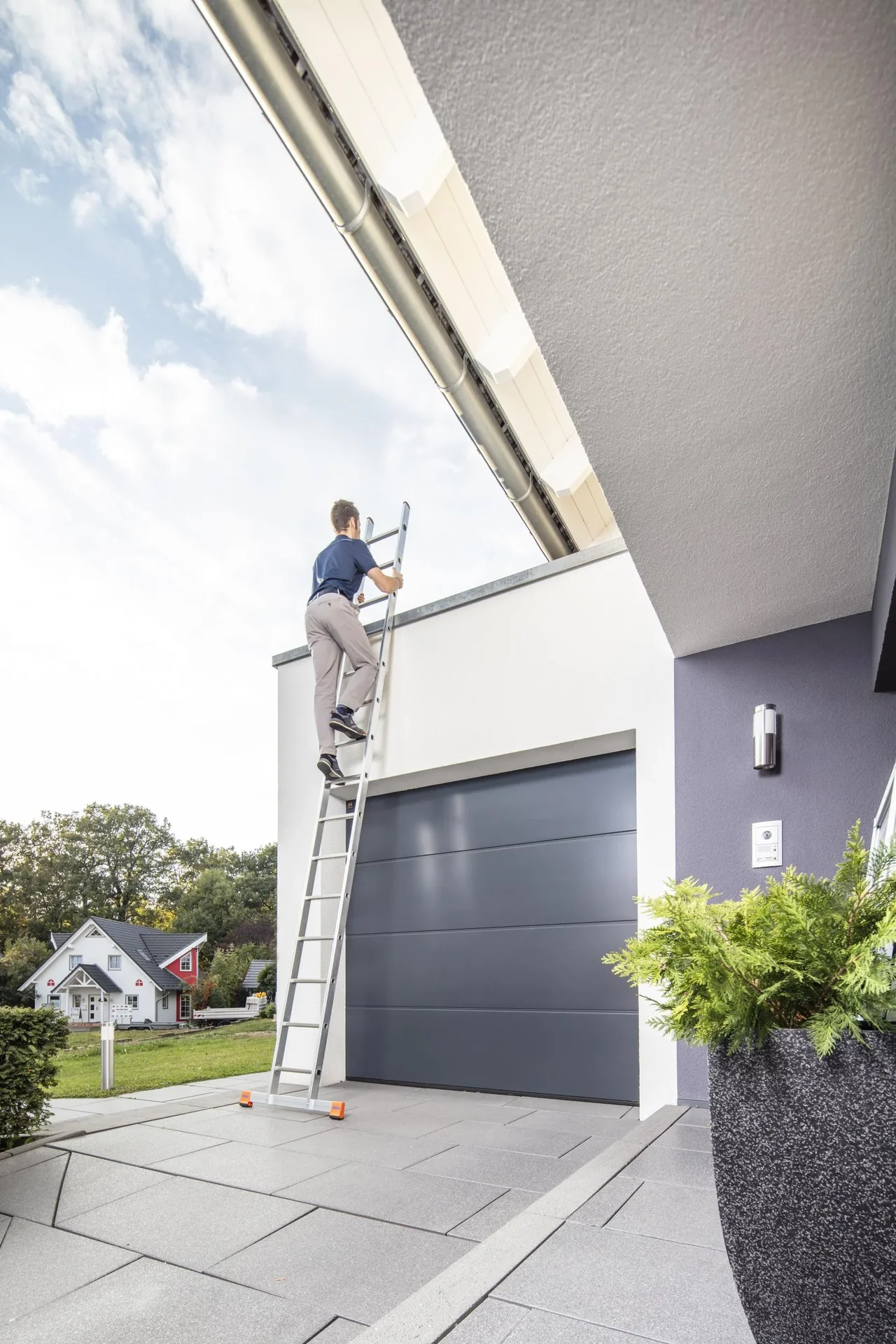 Alu Anlegeleiter mit 15 Sprossen - 1