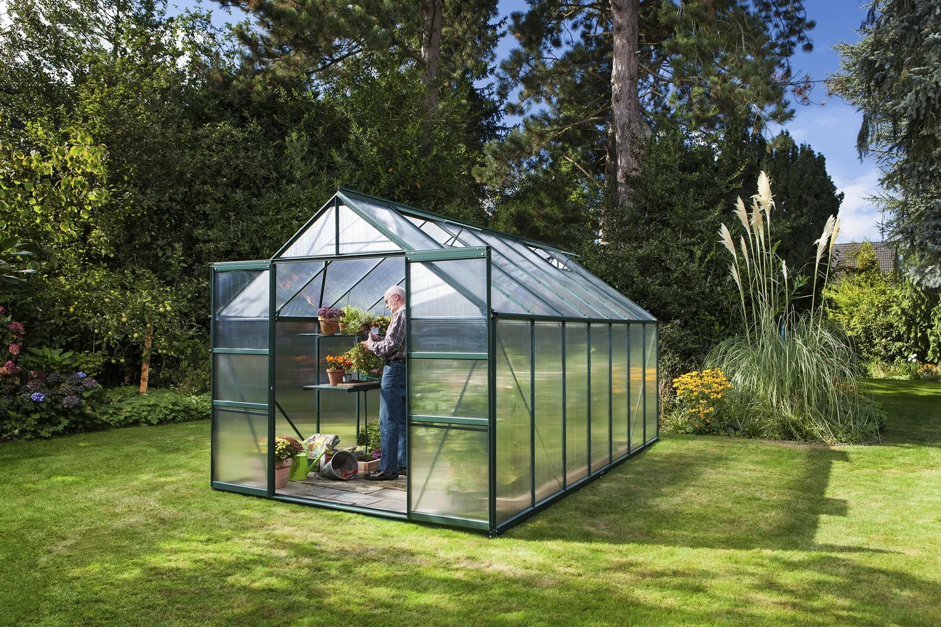 Gewächshaus Mars 11500 HKP 4 mm, Farbe smaragd - 0