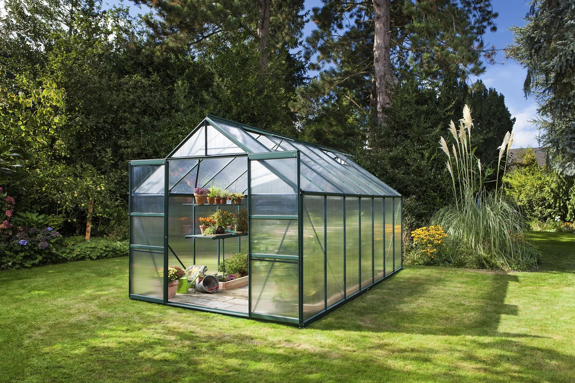 Gewächshaus Mars 11500 HKP 4 mm, Farbe smaragd - 1