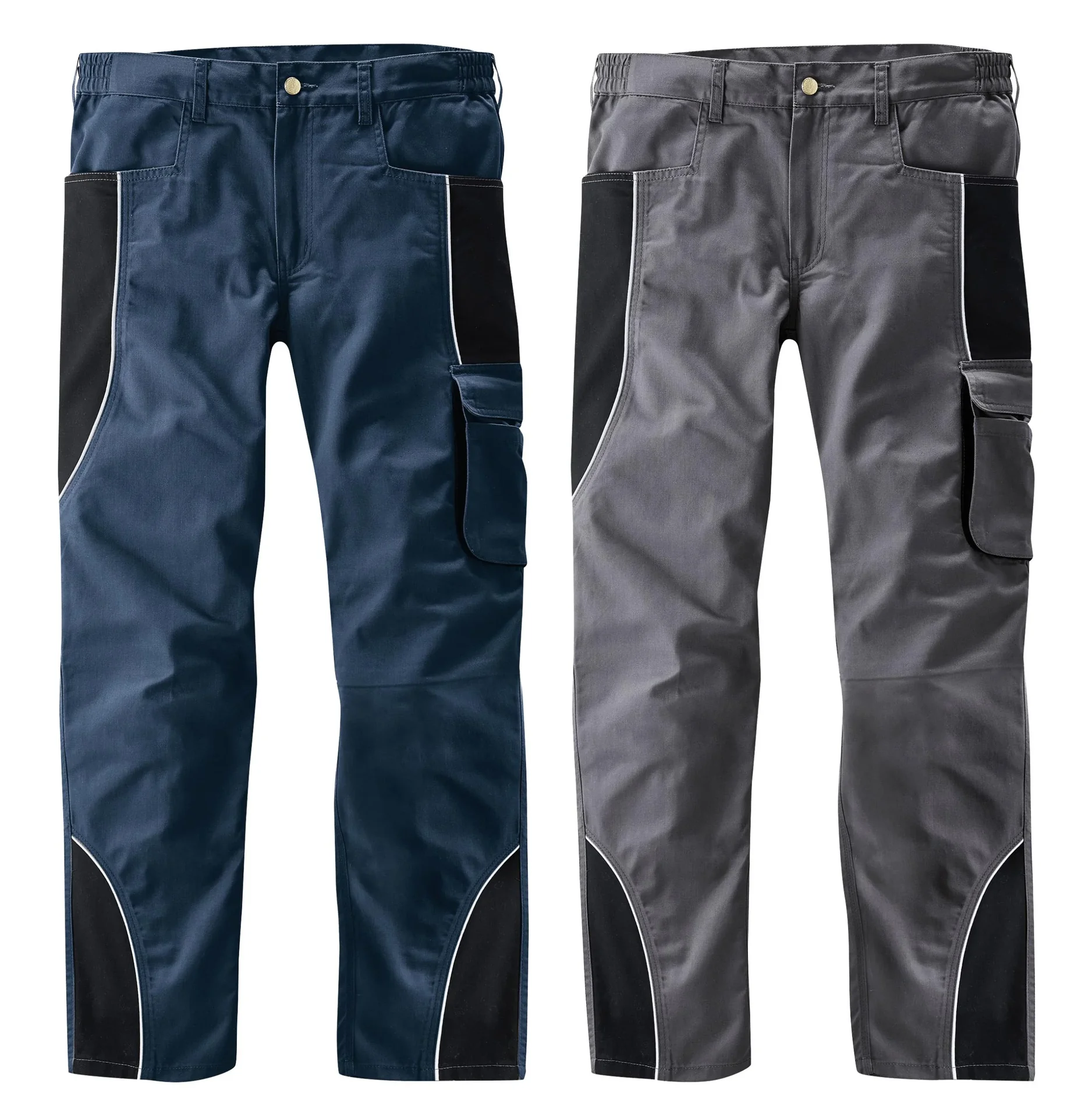 Bundhose mit Reflektorpaspel, Farbe marine/schwarz, Gr.58 - 0