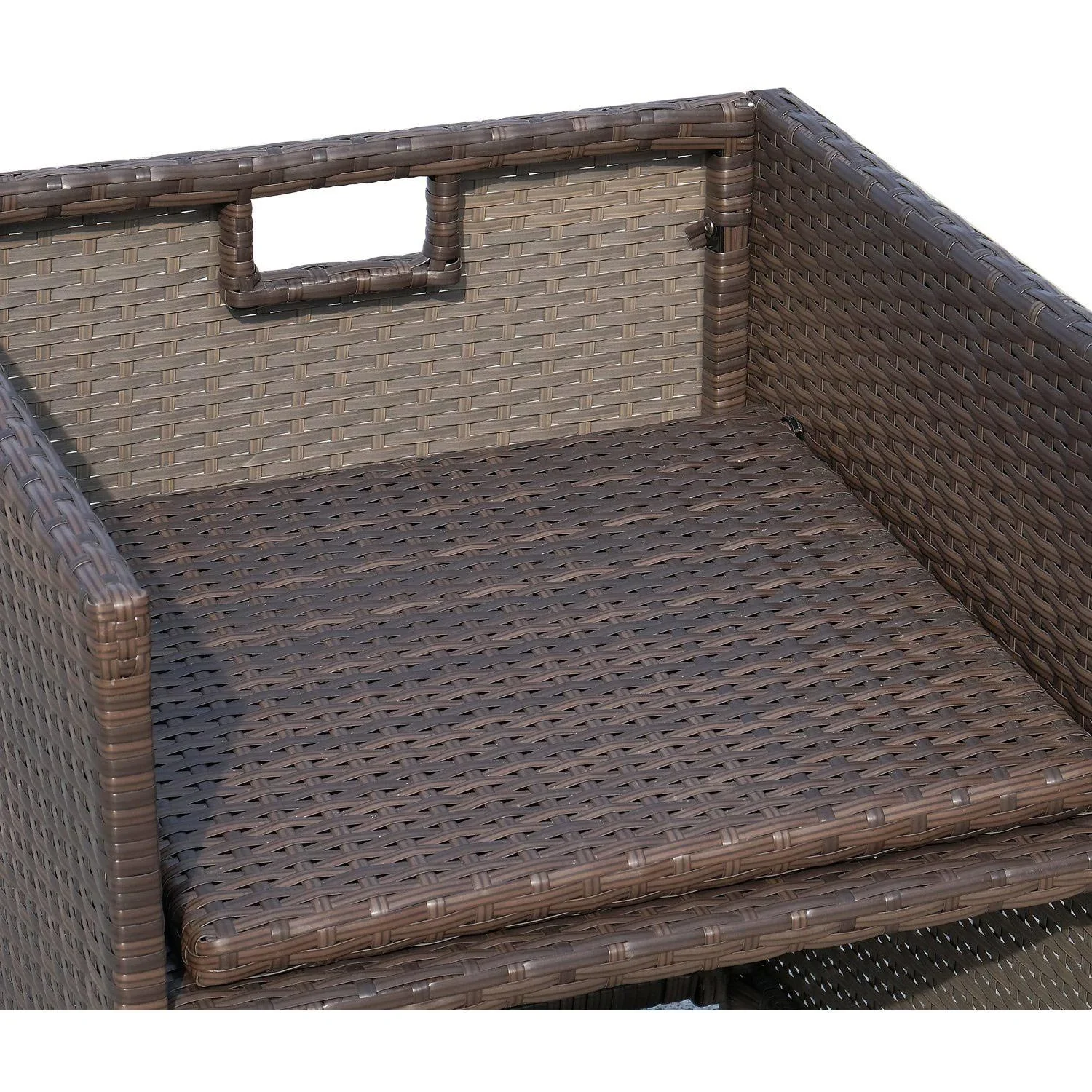 Polyrattan Sitzgruppe Essgruppe 21 tlg, mit Kissen Alu Braun - 2