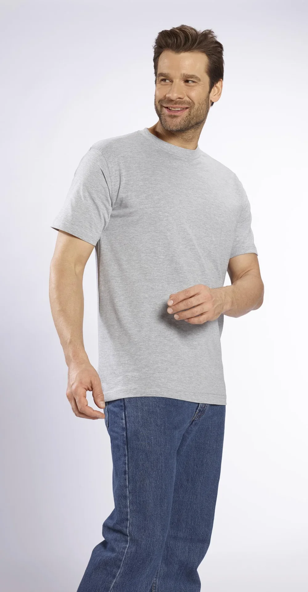 Big Size T-Shirt, silbergrau Gr.4XL - 0