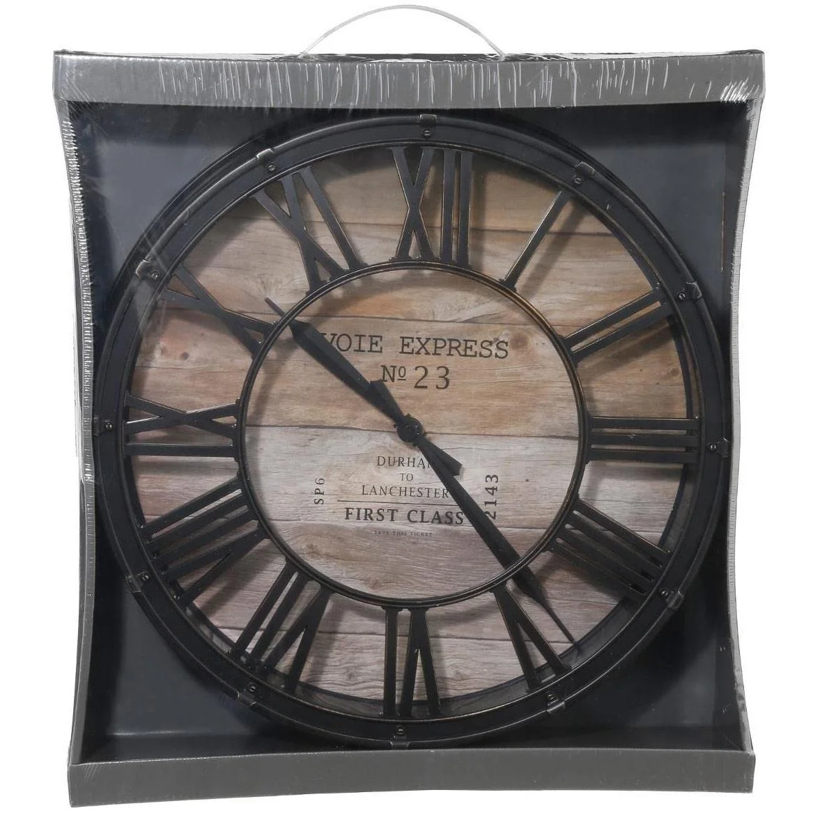 Vintage-Uhr - 90 cm - Metall - Schwarz - 2