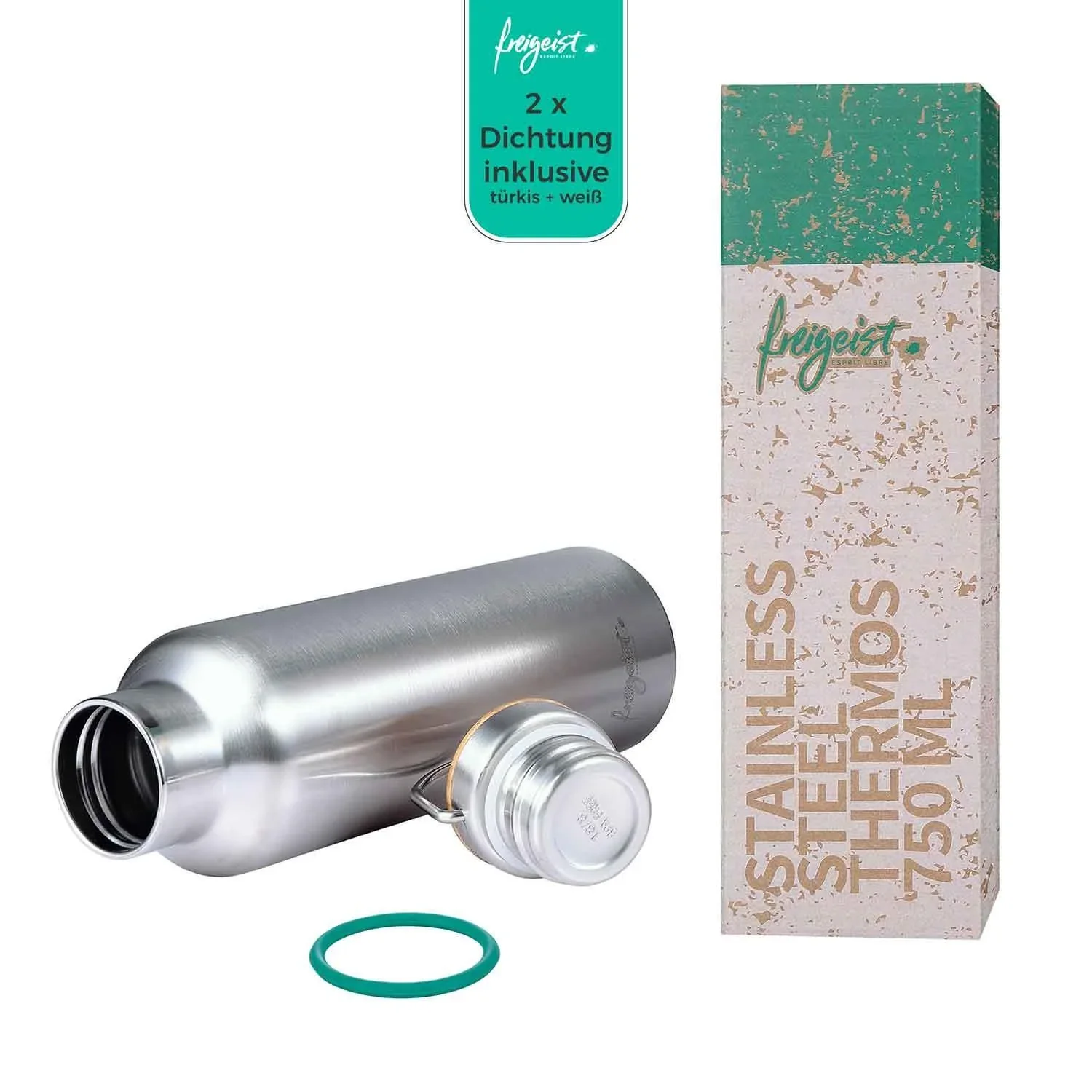 Edelstahl Isolierflasche, doppelwandig vakuumisoliert, 750 ml - 4