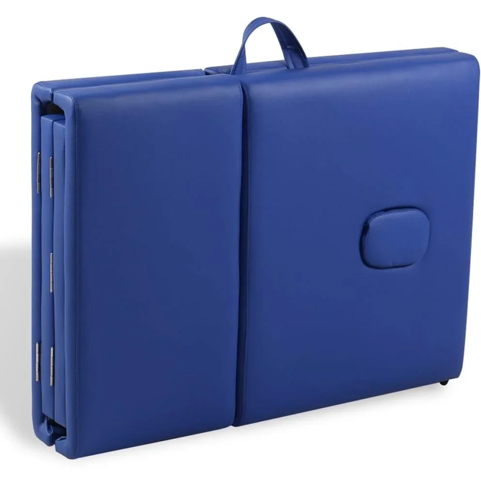 Zusammenklappbare Massageliege mit Aluminiumrahmen (vierteilig / blau) - 4