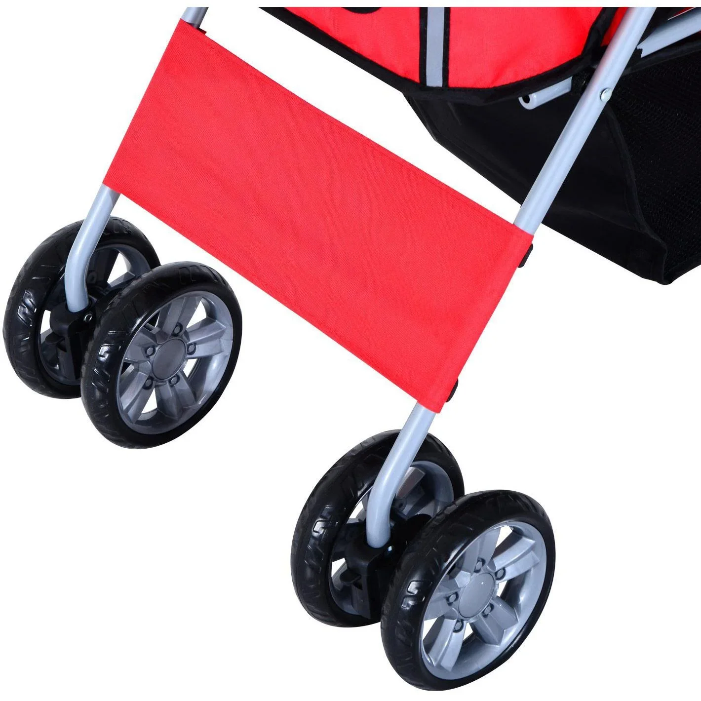 Hundewagen Hundebuggy Hunde Pet Stroller Buggy Rot - 5