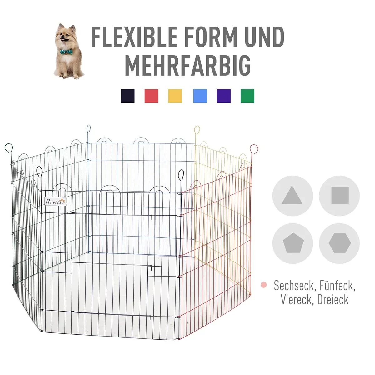 Welpenauslauf 6-teilig bunt - 1