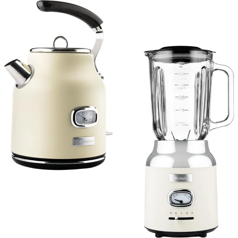 Retro SET - Mixer 1.5L + Wasserkocher 1.7L - Weiß - 5