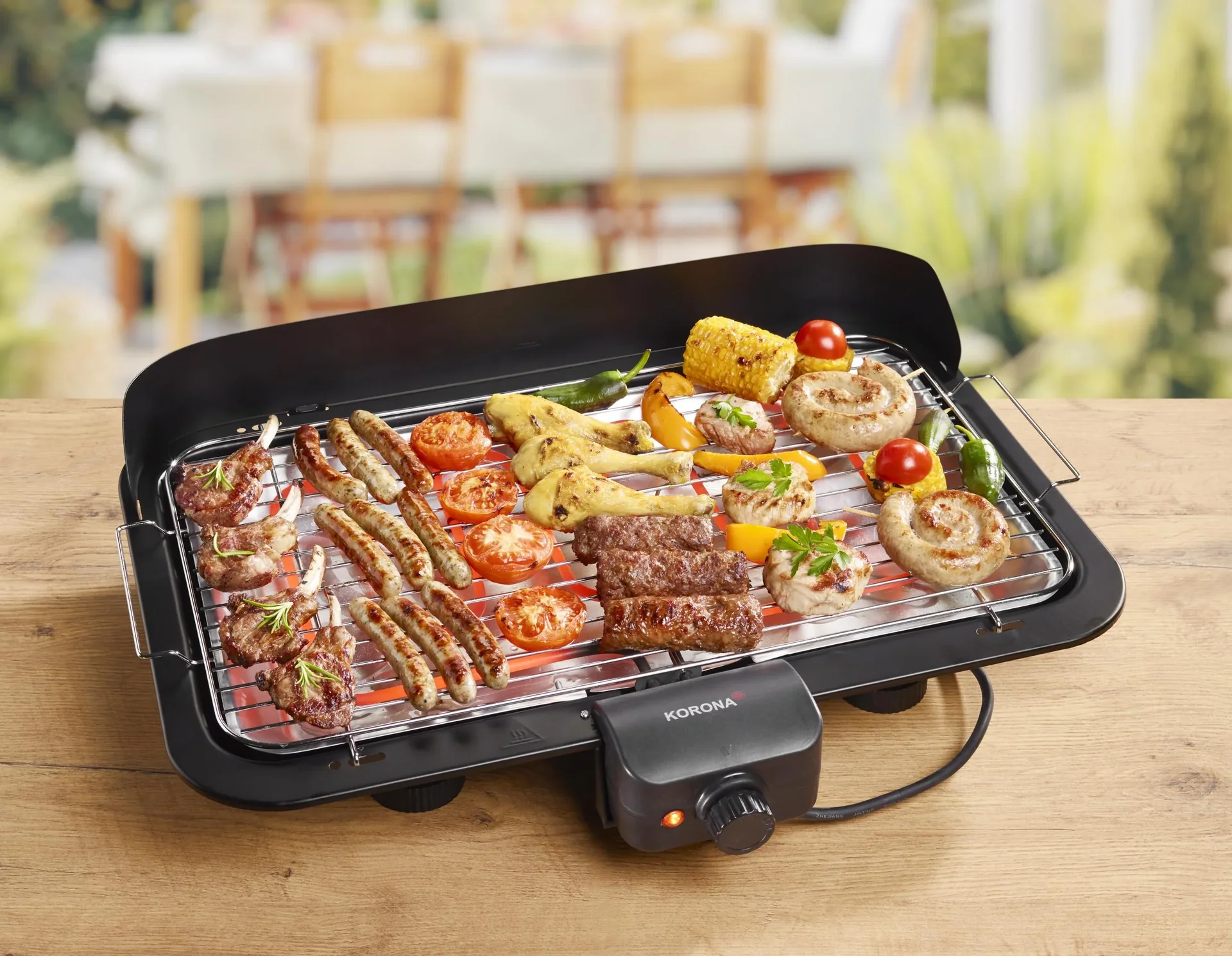 BBQ Stand- und Tischgrill XXL, 2200 Watt - 0