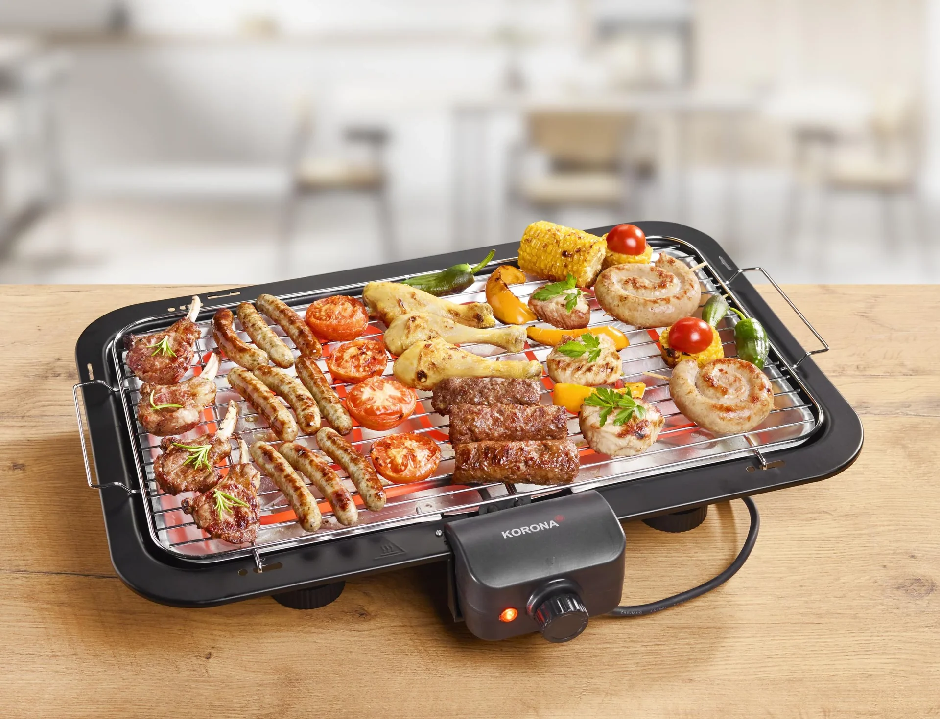 BBQ Stand- und Tischgrill XXL, 2200 Watt - 2