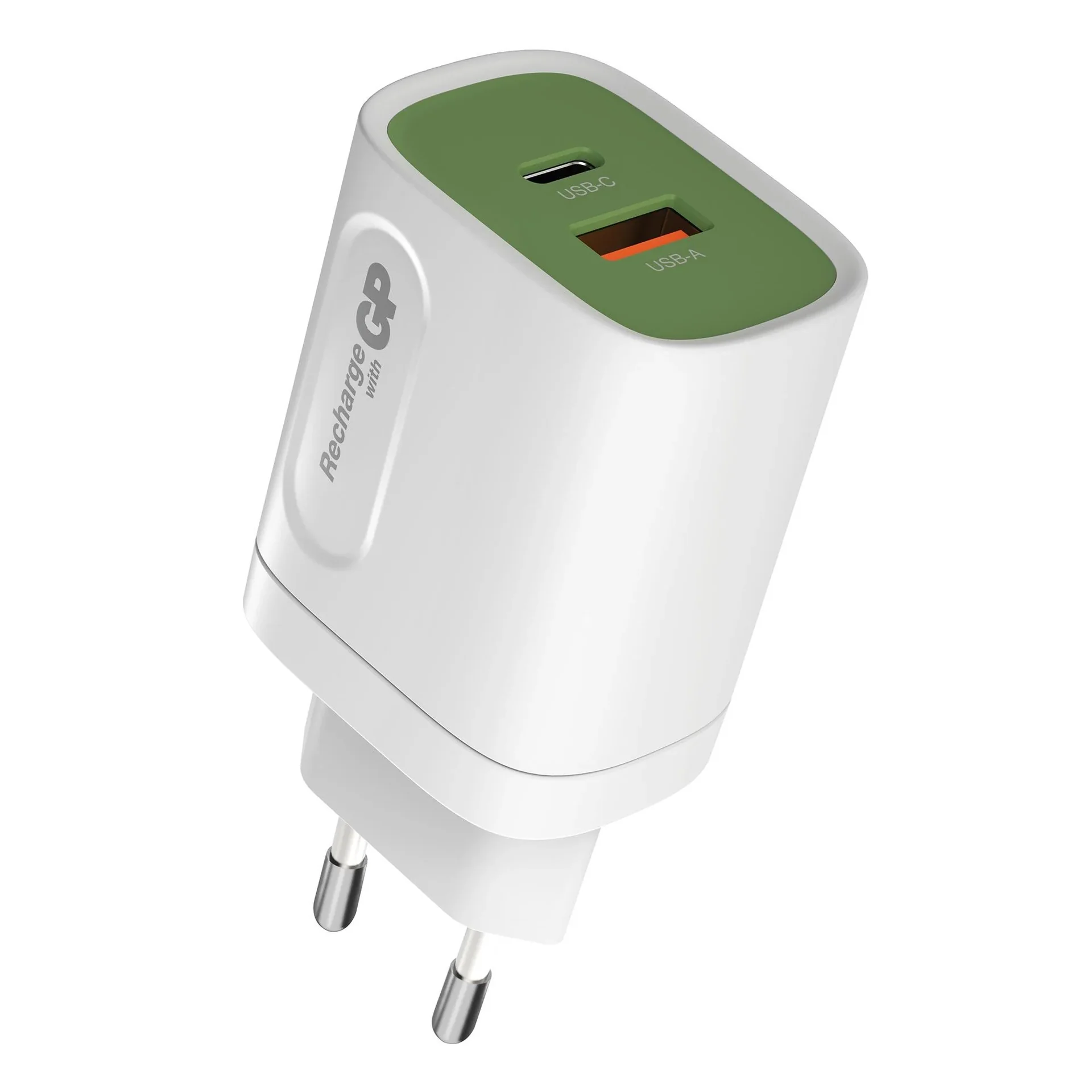 USB Schnellladeadapter mit 1 x USB-A und 1 x USB-C Anschluss inklusive Welt-Reiseadapter, max. 20 Watt - 0