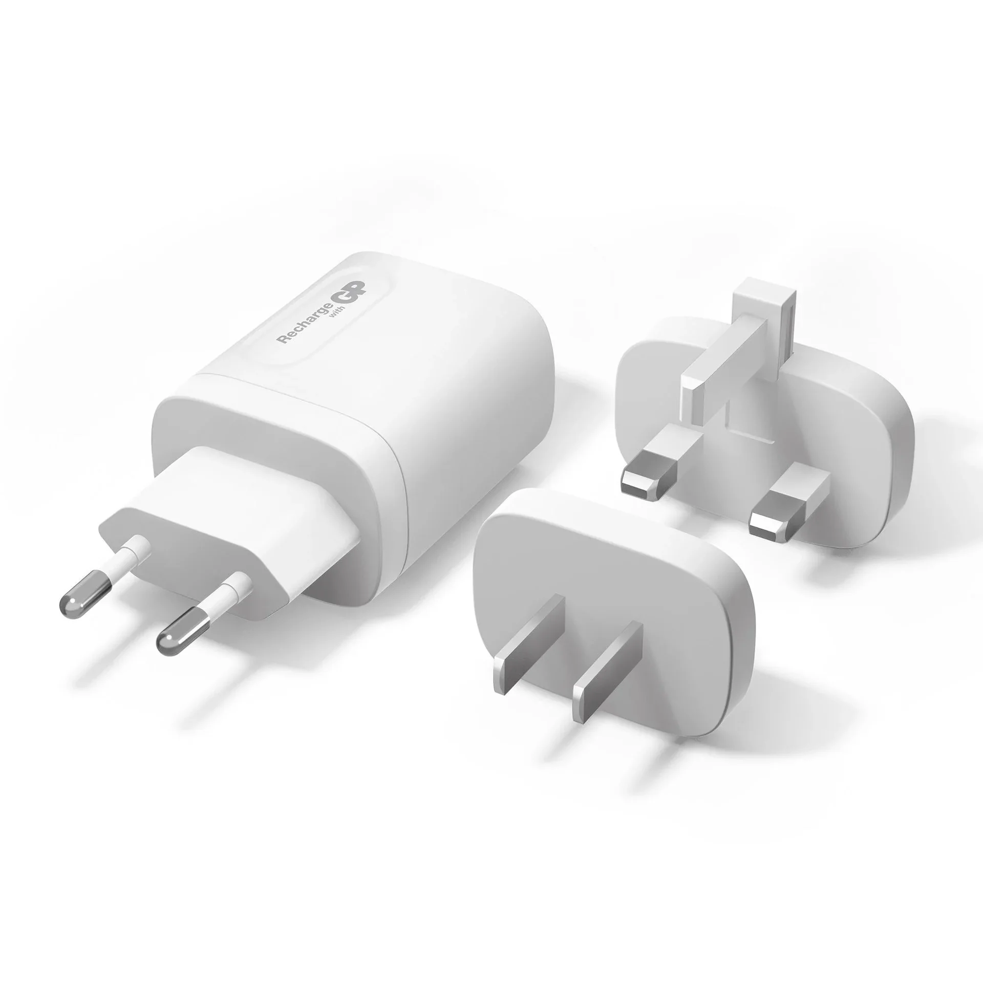 USB Schnellladeadapter mit 1 x USB-A und 1 x USB-C Anschluss inklusive Welt-Reiseadapter, max. 20 Watt - 5