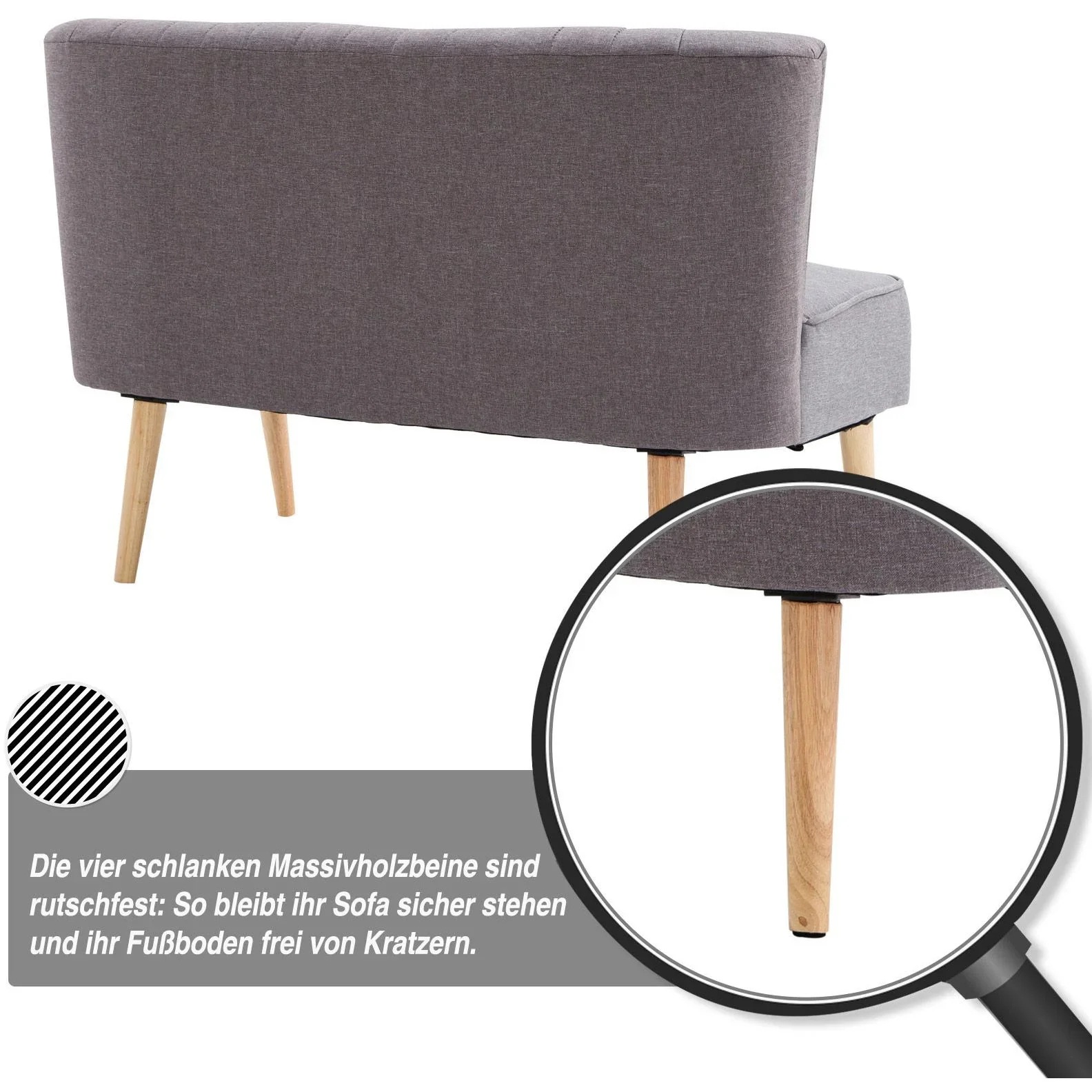 Stoffsofa als 2-Sitzer - 2