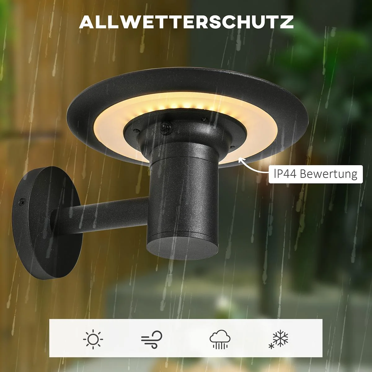 Gartenbrücke 1,5 m Holzbrücke begehbar Holzsteg Teichbrücke Zierbrücke mit Geländer Seil bis 200 kg Massivholz Natur - 3