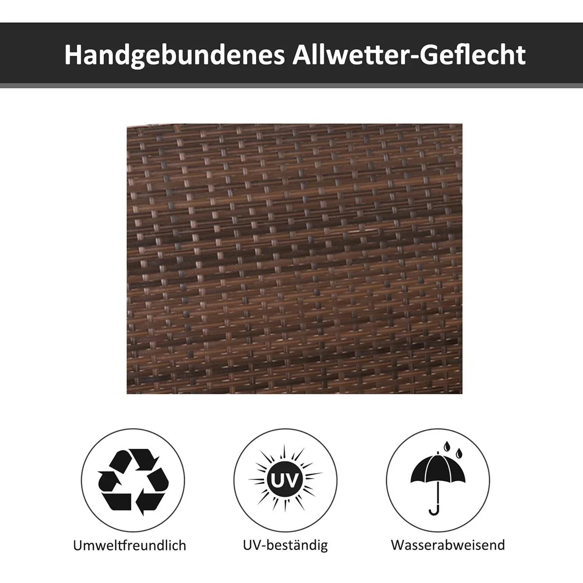 Hängebank 2-Sitzer Rattan Gartensc - 0