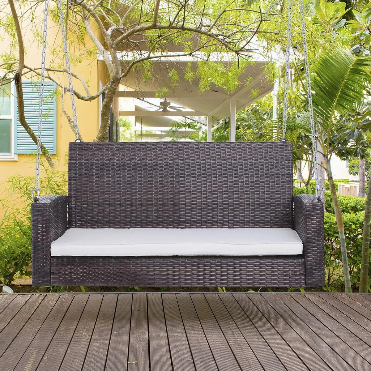 Hängebank 2-Sitzer Rattan Gartensc - 2