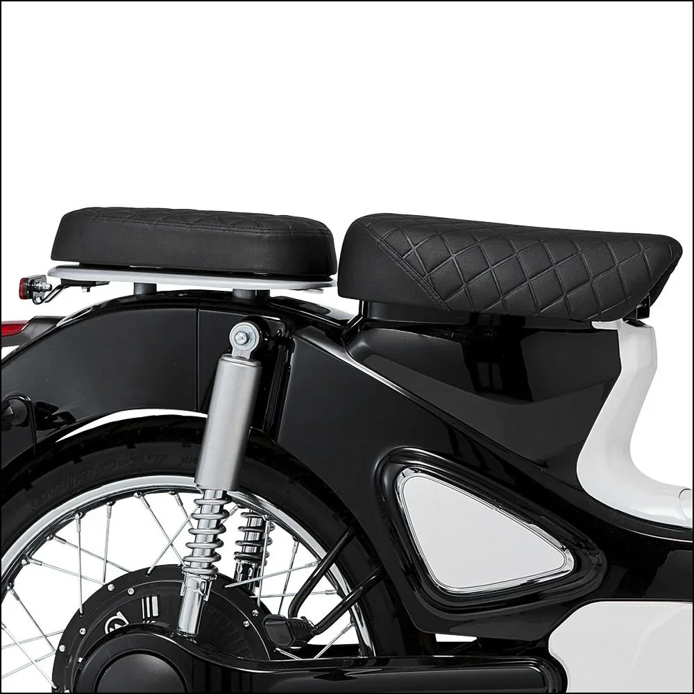 E-Roller / Retromofa "Turin" 45 km/h schwarz/weiß - 2