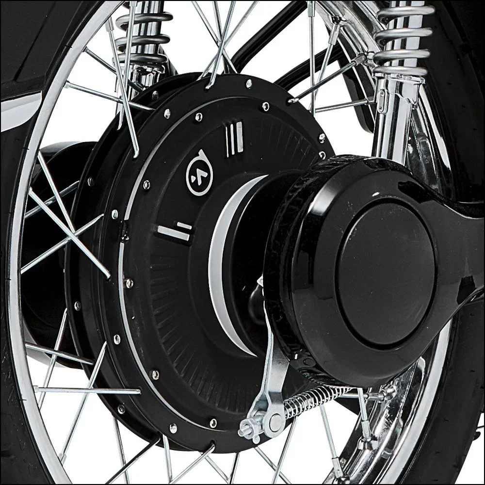 E-Roller / Retromofa "Turin" 45 km/h schwarz/weiß - 5