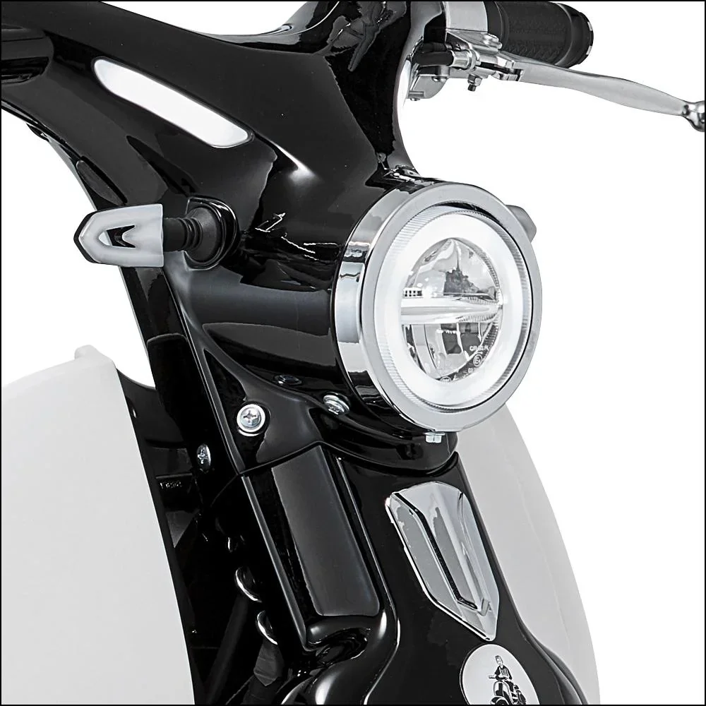 E-Roller / Retromofa "Turin" 45 km/h schwarz/weiß - 7