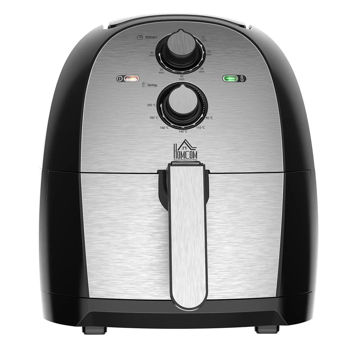 Luftfritteuse Frittierkorb 5L 1700W Heißluftfritteuse zum Frittieren Grillen Braten Backen ohne Fett PP Aluminium Silber - 2