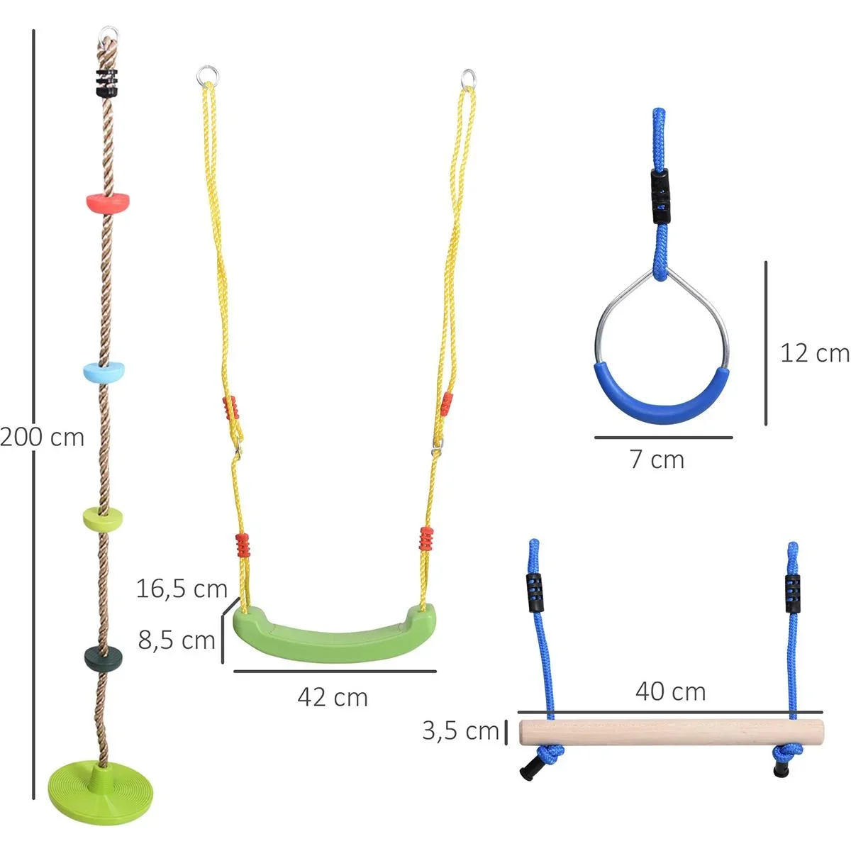 Kinder-Kletterset mit viel Zubehör mehrfarbig - 4
