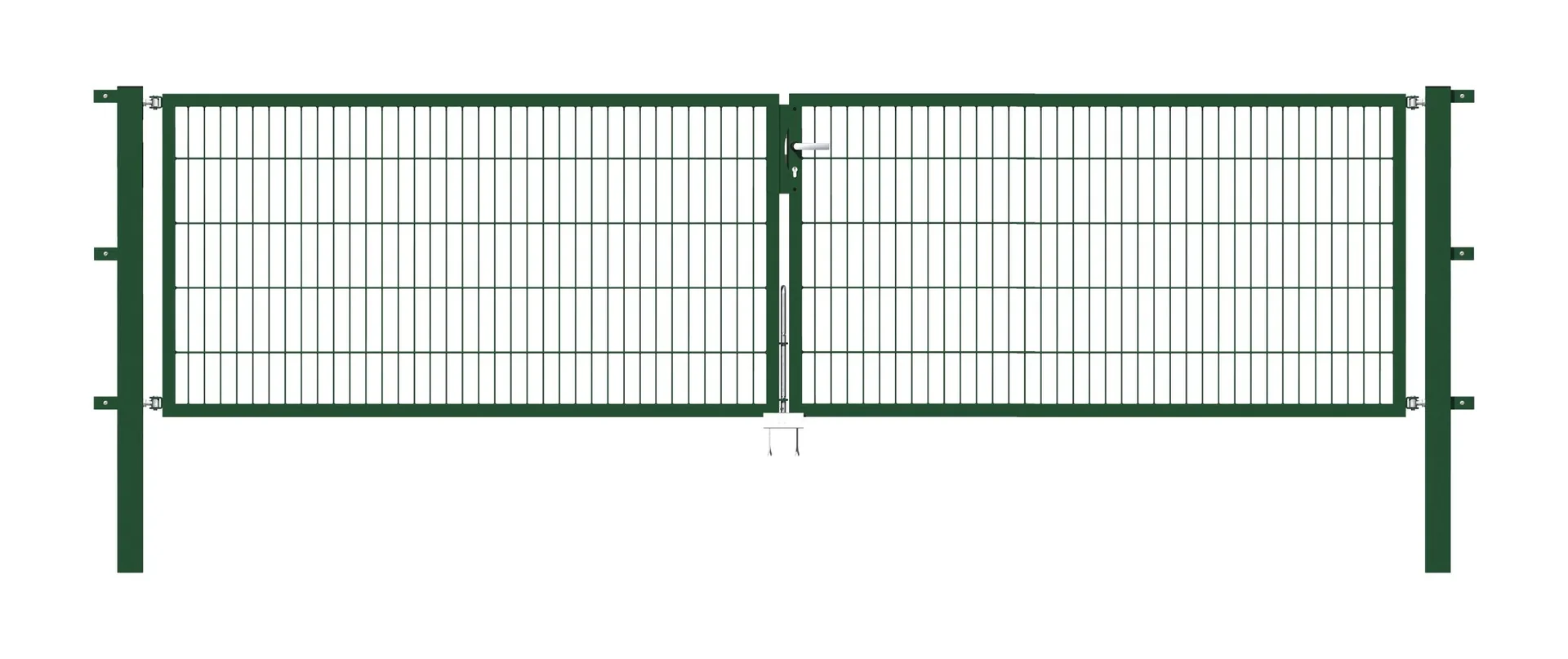 Doppeltor Flexo mit Zubehör, grün, Breite 400 cm, Höhe 100 cm, PF: 80x80 cm - 1