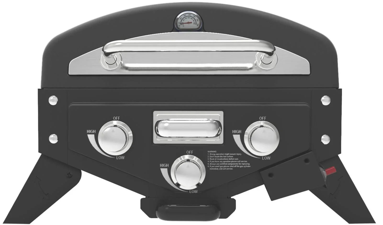 Tischgasgrill-Smoker "DALLAS" schwarz - 1