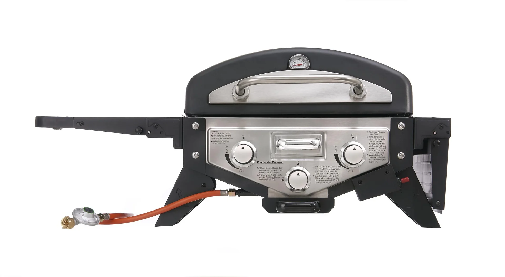 Tischgasgrill-Smoker "DALLAS" schwarz - 2