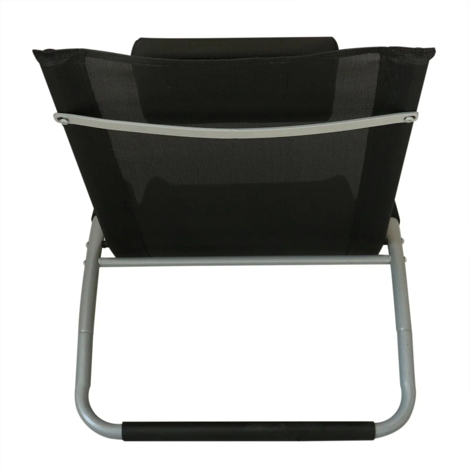 Gartenliege Sonnenliege mit Kissen Relaxliege ergonomisch wetterbeständig Aluminium Schwarz 168 x 63 x 68 cm - 2