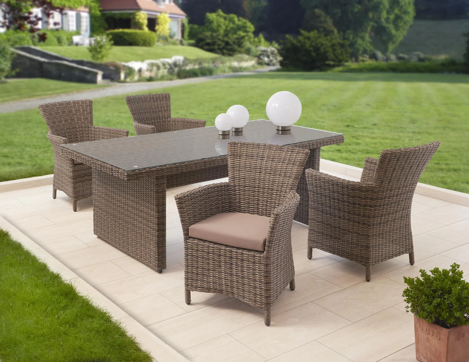 Solar Kugel mit weißer und Farbwechsel LED - 20cm - 2