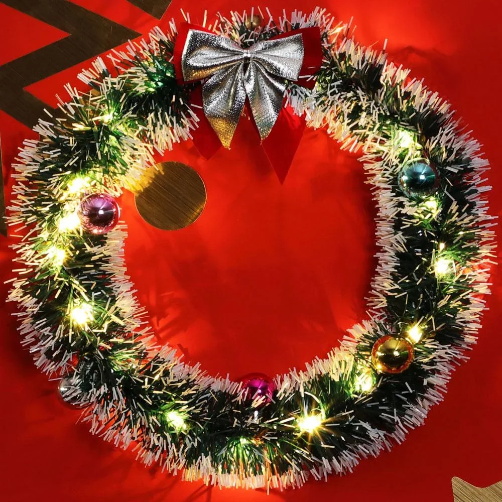 Weihnachtskranz - LED - Silber Ø32cm - 1