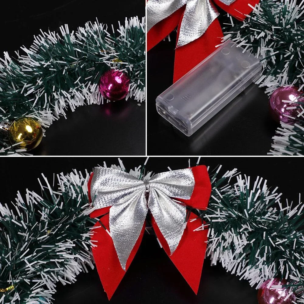 Weihnachtskranz - LED - Silber Ø32cm - 4