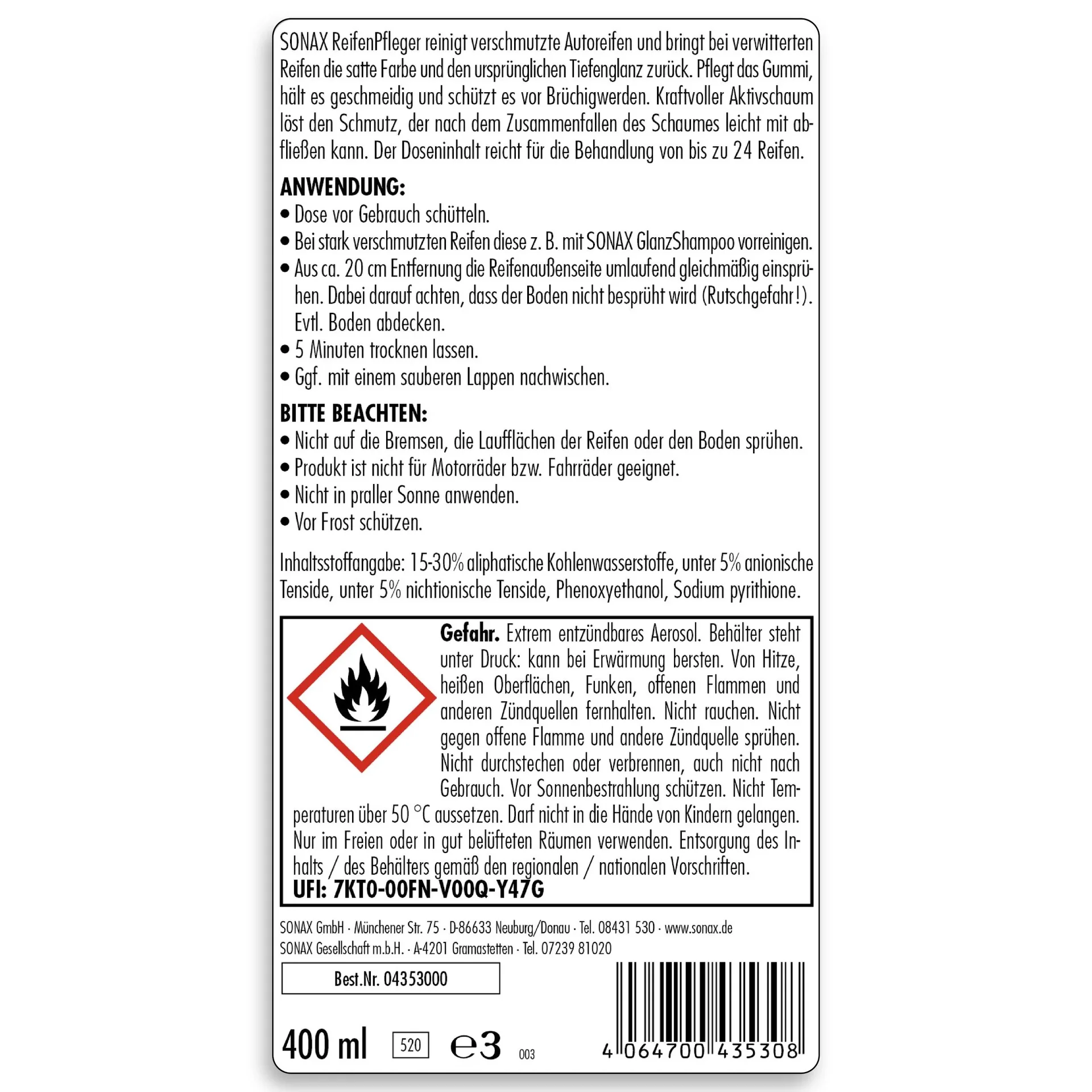 Reifenpfleger 400 ml - 2