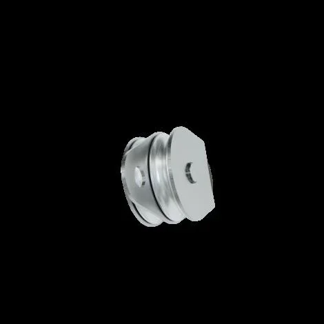 Umlenkrolle aus Edelstahl, doppelt, Ø 76 mm - 1
