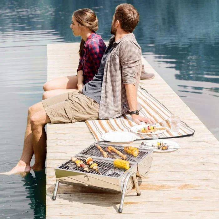 BBQ Collection Holzkohlegrill - Zylinder - Chrom - 3