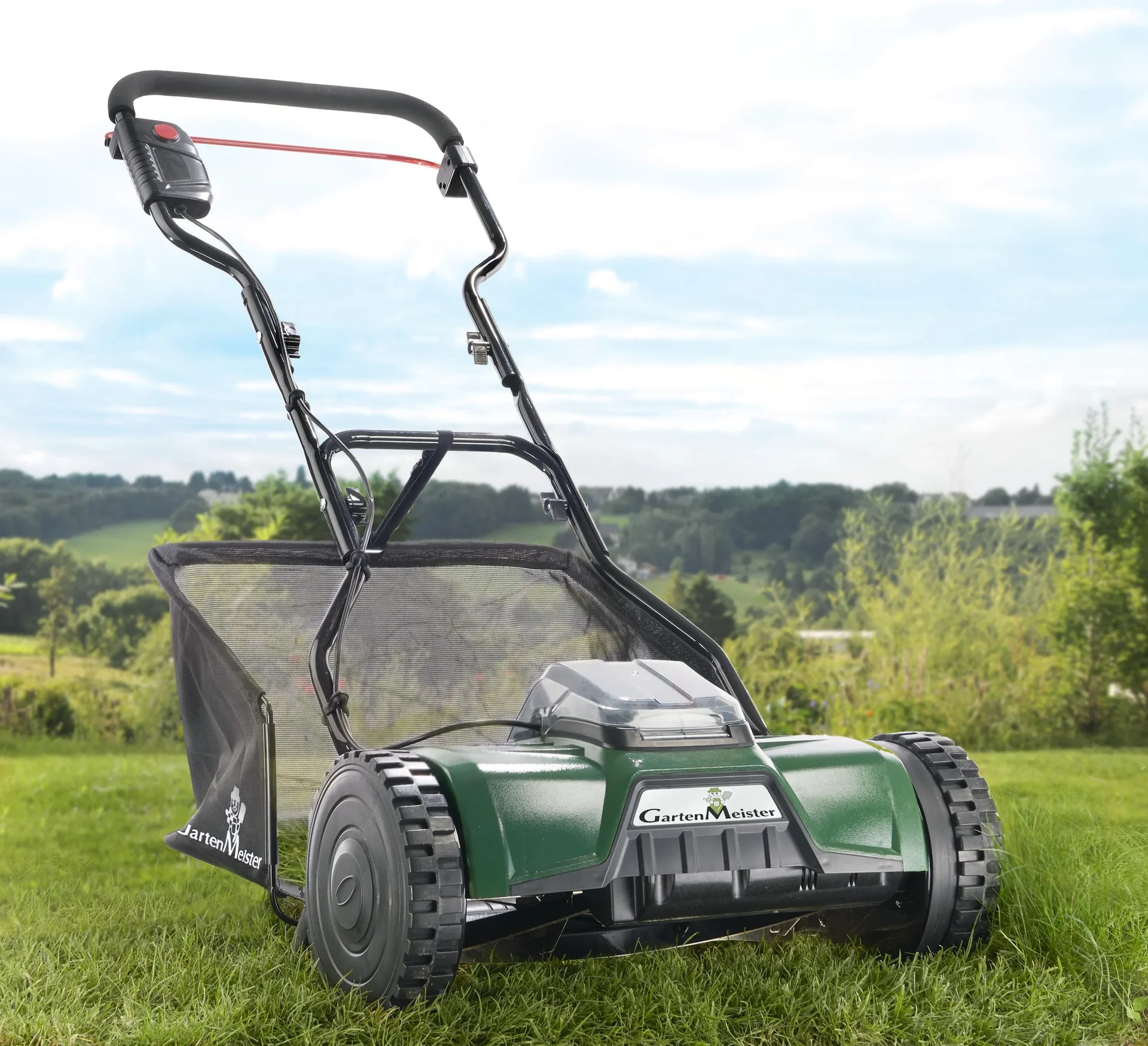 Akku-Walzenmäher, Spindel-Rasenmäher "GM 38-18" - 1