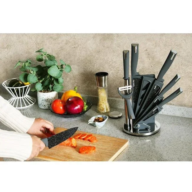 Küchenmesserset -mit Standard- 8-teilig -Grau - 1