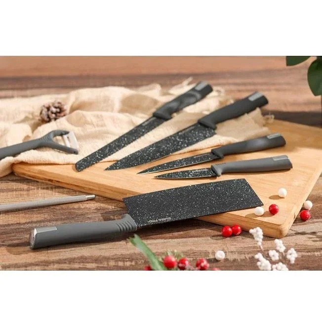 Küchenmesserset -mit Standard- 8-teilig -Grau - 2