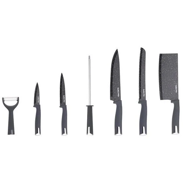 Küchenmesserset -mit Standard- 8-teilig -Grau - 5