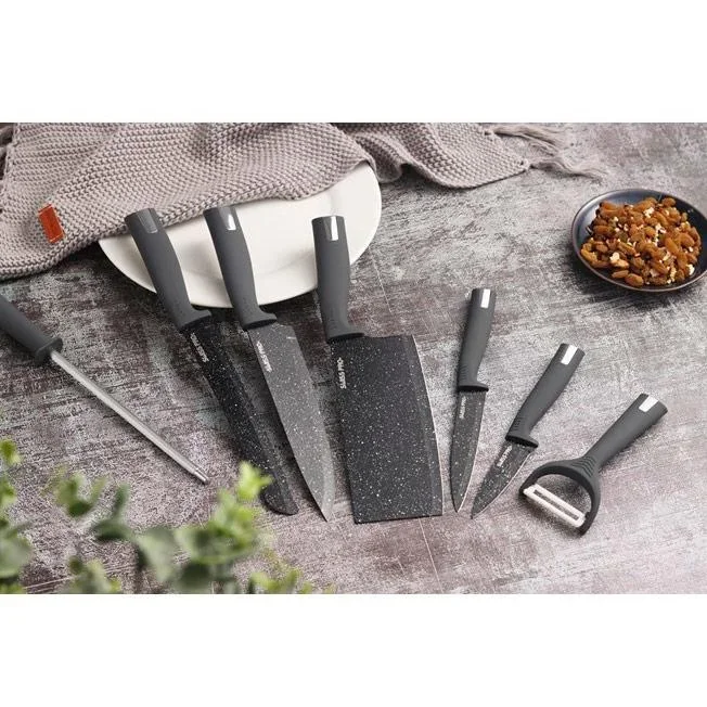 Küchenmesserset -mit Standard- 8-teilig -Grau - 7