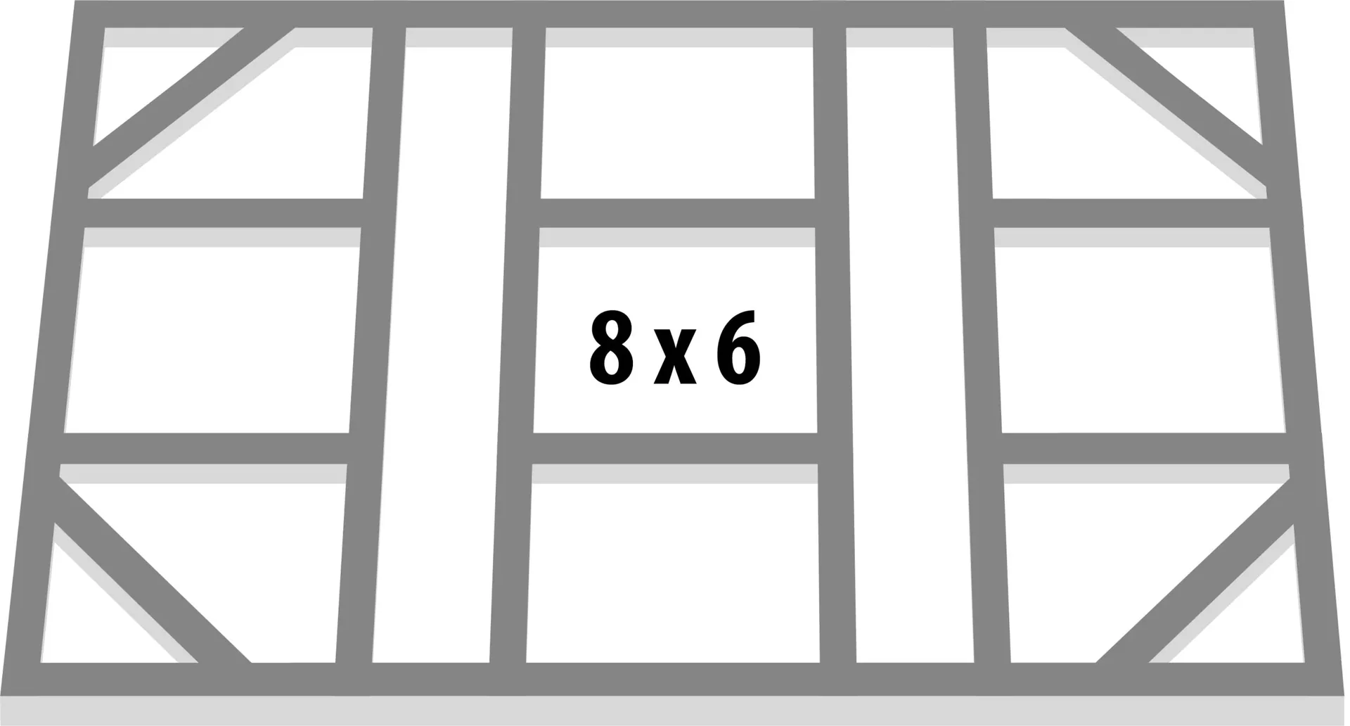Fundamentbodenrahmen 8x6 für Dream + Tower - 0
