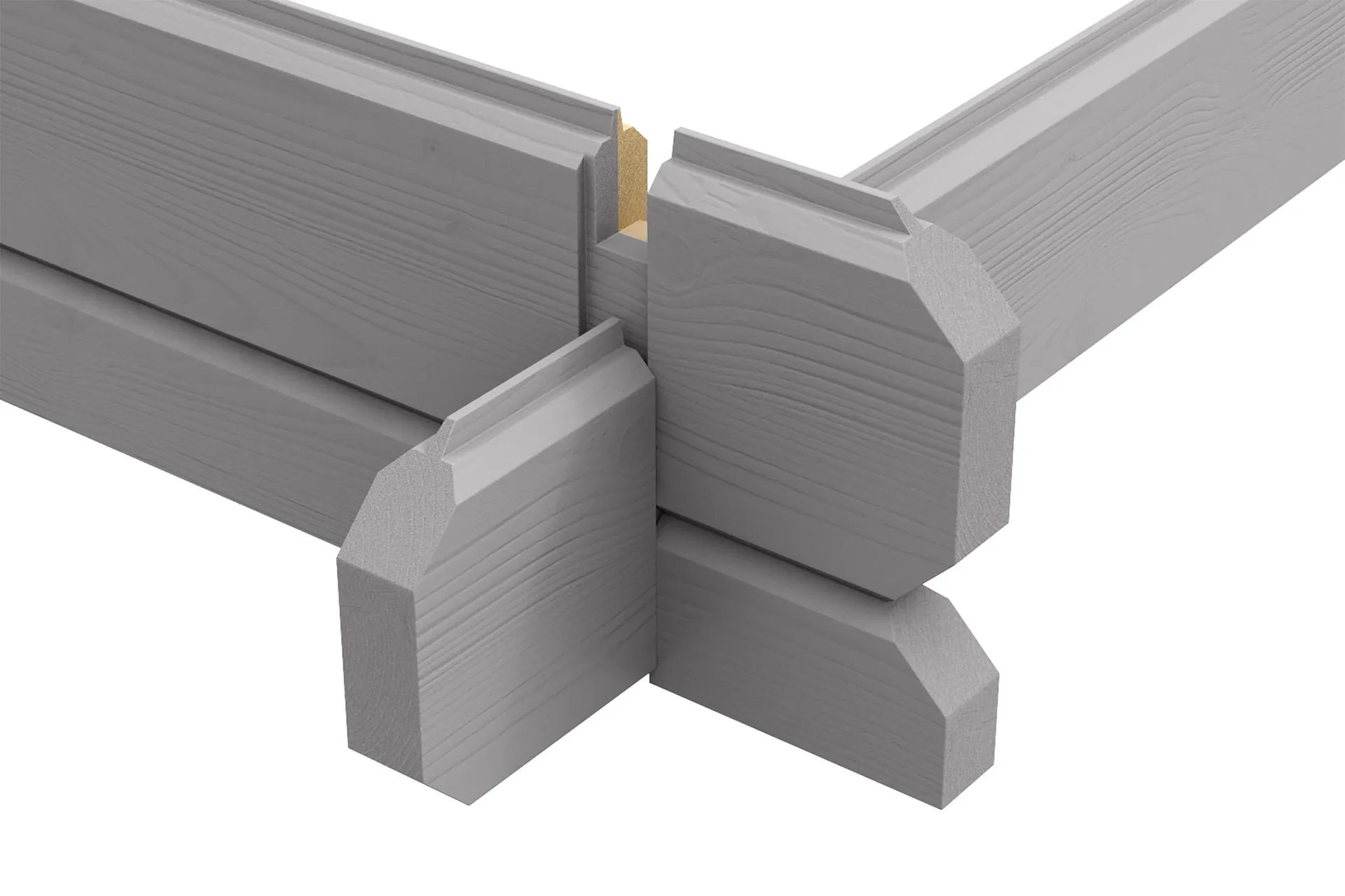 Gartenhaus 253 Gr.1 420 x 260 x 270 cm hellgrau, 28 mm, Doppeltür, mit 2. Raum Einzeltür - 2