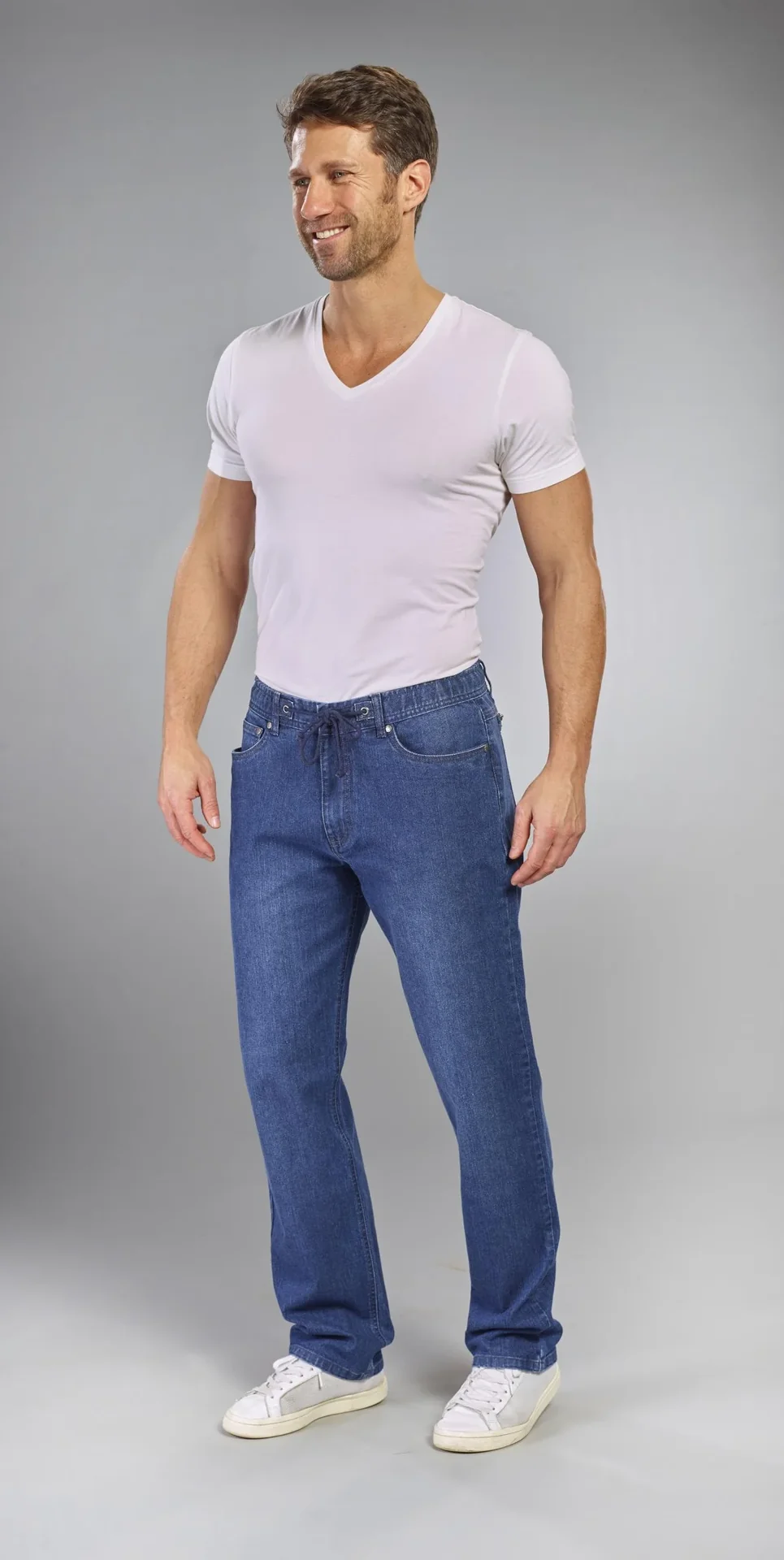 Jeans Traveller Fit, Farbe bluestone, Gr.58 - 0