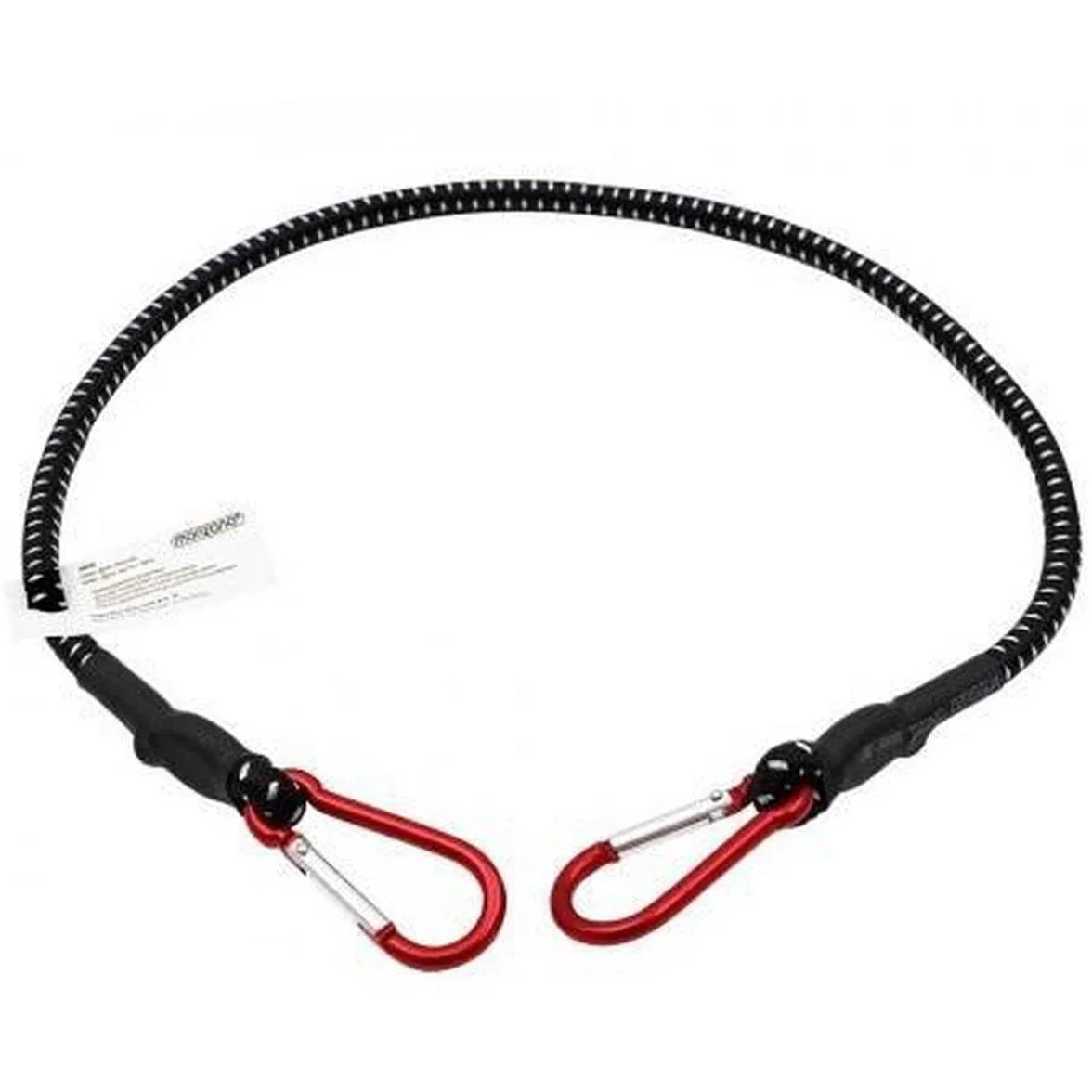 Gummiband mit Karabiner 80cm x 10mm - Schwarz - 1