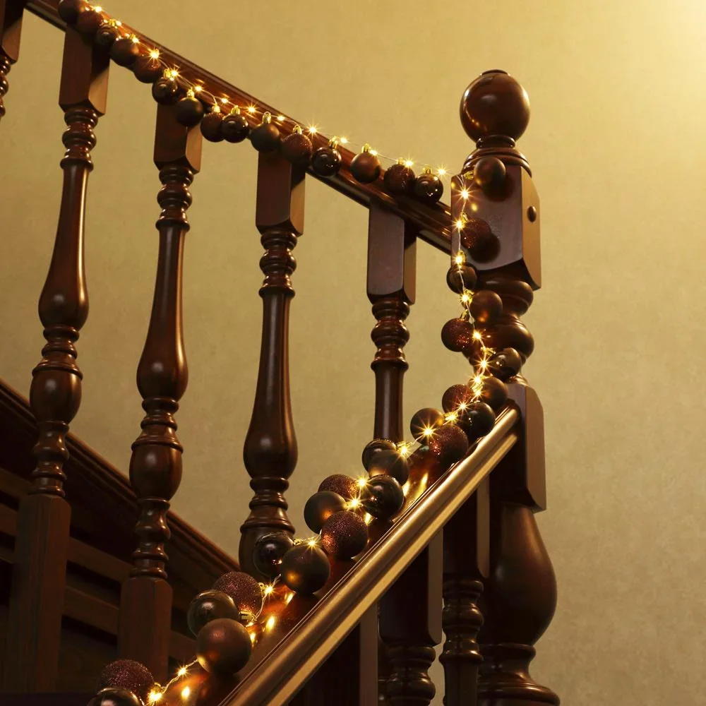 Weihnachtsbeleuchtung Kugeln 40-LED - Bronze - 2m - 0