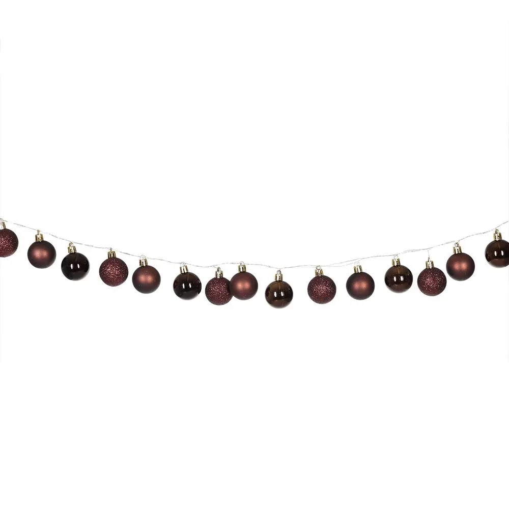 Weihnachtsbeleuchtung Kugeln 40-LED - Bronze - 2m - 4